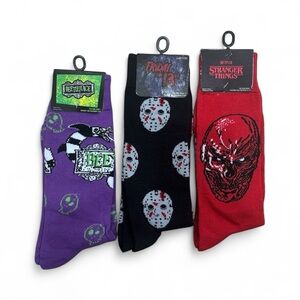 Sock Bundle: Stranger Things, Friday 13th and Beetlejuice